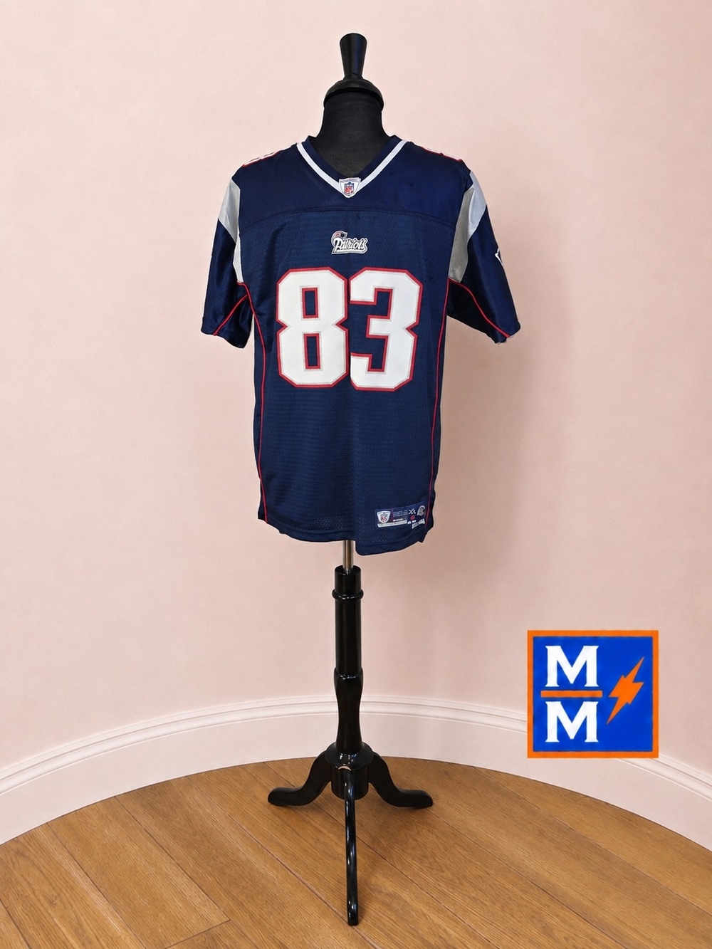 Wes Welker #83 Patriots Reebok On Field Jersey Youth XL +2 NFL